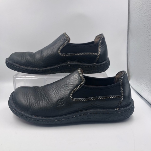 Born Black Leather Slip on Loafers w/ neoprene 7M - Picture 6 of 16